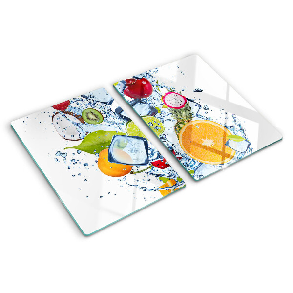 Glass kitchen board Fruit and ice