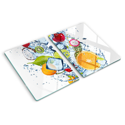 Glass kitchen board Fruit and ice