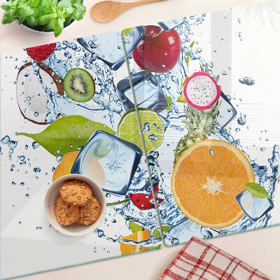 Glass kitchen board Fruit and ice