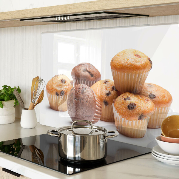 Cutting board Chocolate and vanilla muffins