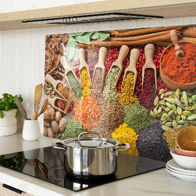 Glass chopping board Spices and herbs