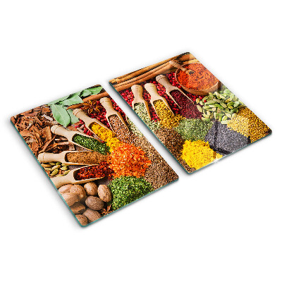 Glass chopping board Spices and herbs
