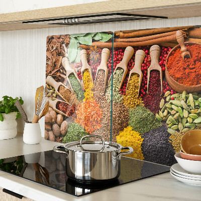 Glass chopping board Spices and herbs