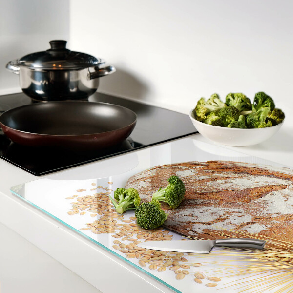 Glass kitchen board Bread and cereals