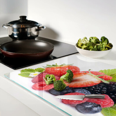 Glass kitchen board Forest fruits