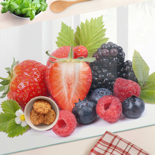 Glass kitchen board Forest fruits
