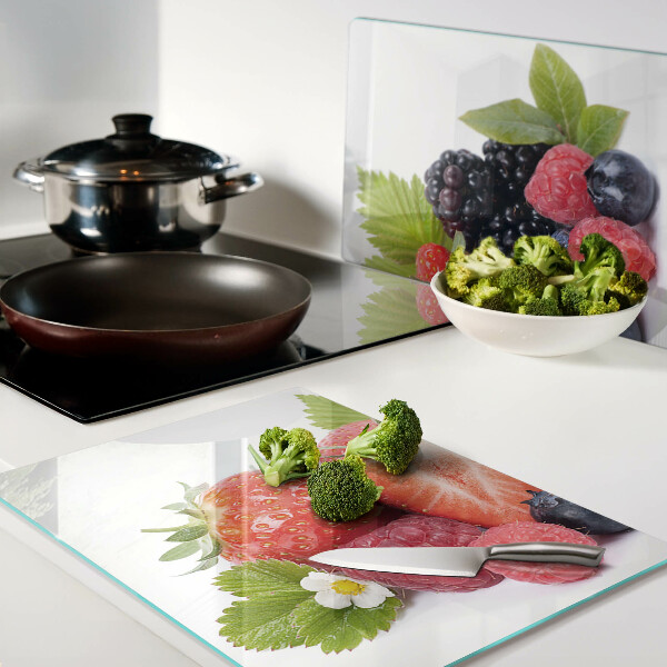 Glass kitchen board Forest fruits