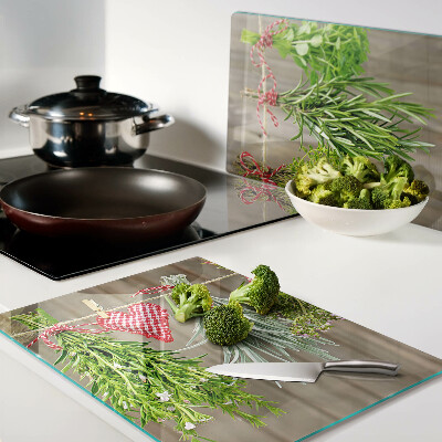 Chopping board Herbs on a string