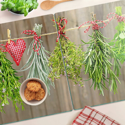 Chopping board Herbs on a string