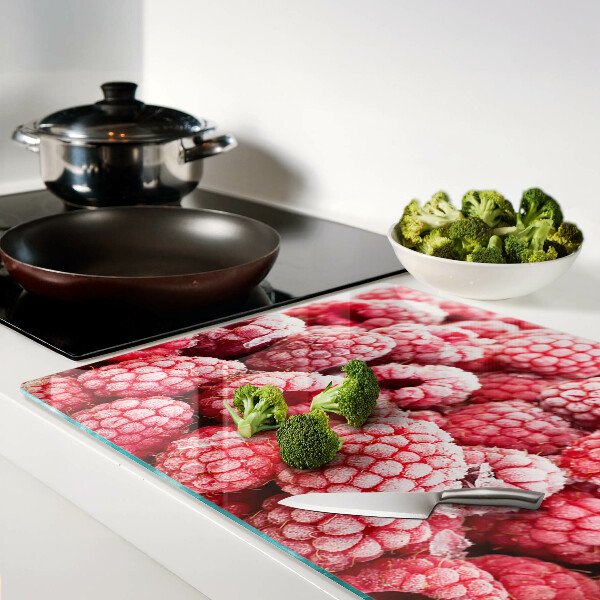Chopping board Raspberries in a fresh version