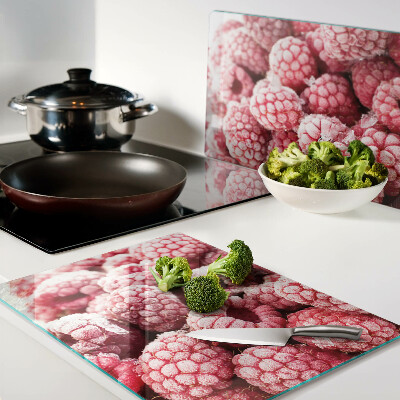 Chopping board Raspberries in a fresh version