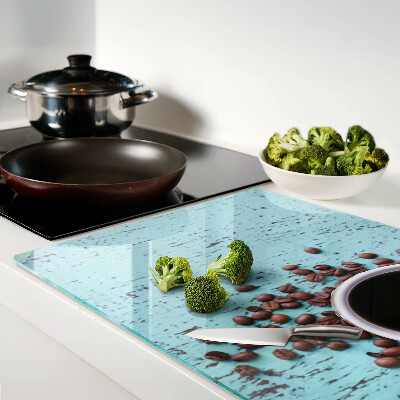 Glass chopping board Coffee and coffee beans