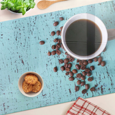 Glass chopping board Coffee and coffee beans