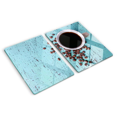 Glass chopping board Coffee and coffee beans