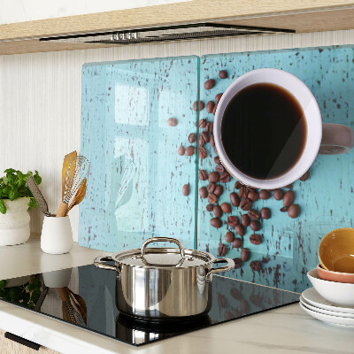 Glass chopping board Coffee and coffee beans