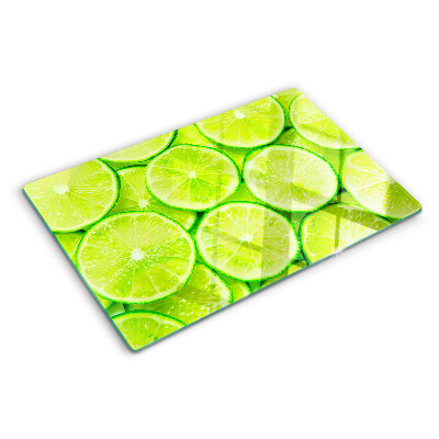 Glass kitchen board Lime slices