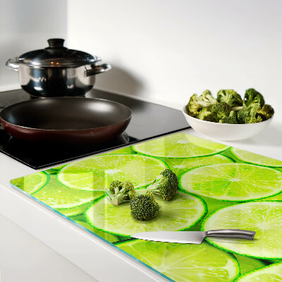 Glass kitchen board Lime slices