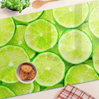 Glass kitchen board Lime slices