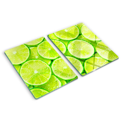 Glass kitchen board Lime slices