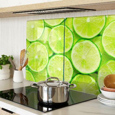 Glass kitchen board Lime slices