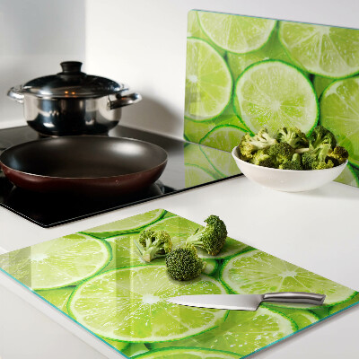 Glass kitchen board Lime slices