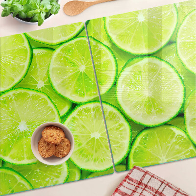 Glass kitchen board Lime slices