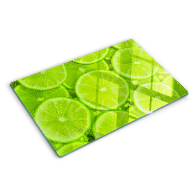 Glass chopping board Lime slices