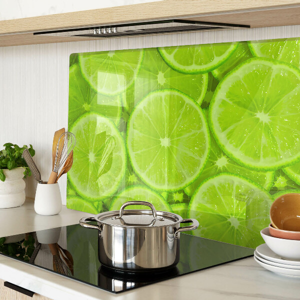 Glass chopping board Lime slices