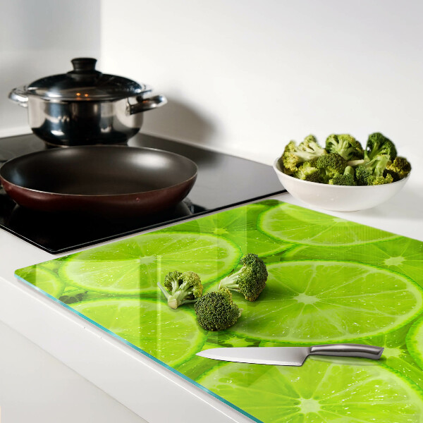 Glass chopping board Lime slices