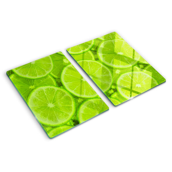 Glass chopping board Lime slices