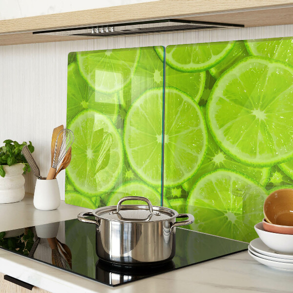 Glass chopping board Lime slices