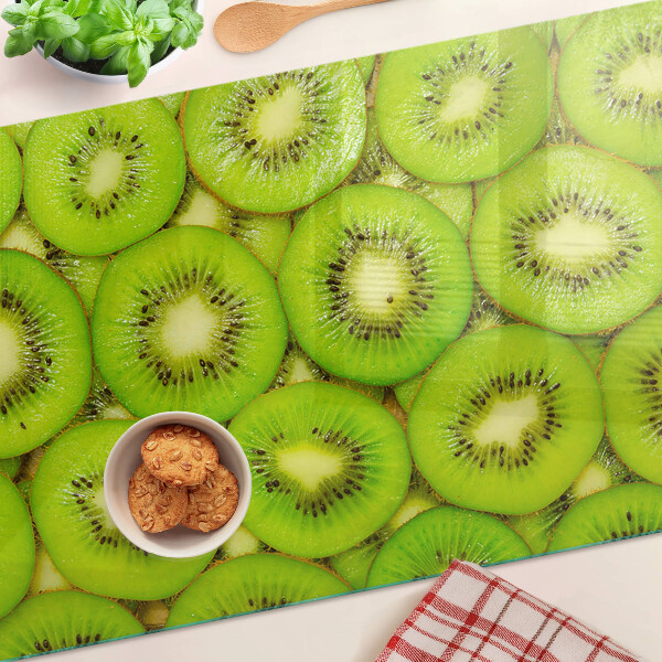 Glass cutting board Kiwi slices