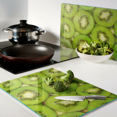 Glass cutting board Kiwi slices
