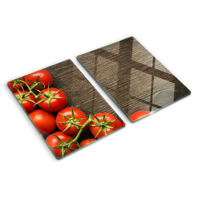 Cutting board Tomatoes on a wood background