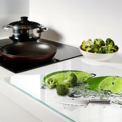 Glass cutting board Lemons in Bubble Water