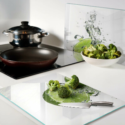 Glass cutting board Lemons in Bubble Water