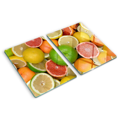 Glass kitchen board Citrus fruits in colors