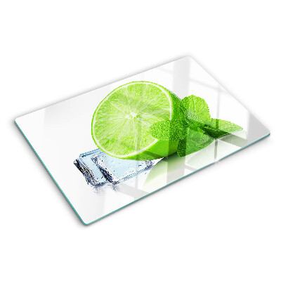 Cutting board Lime with mint and ice