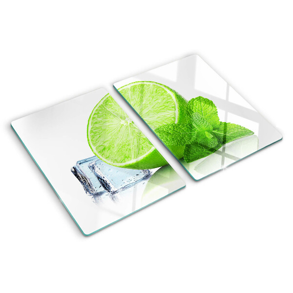 Cutting board Lime with mint and ice