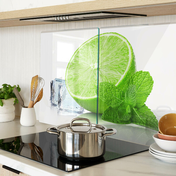 Cutting board Lime with mint and ice