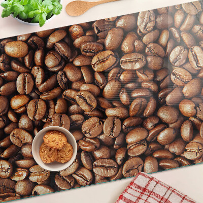 Glass chopping board Coffee beans