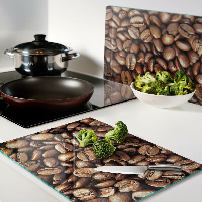 Glass chopping board Coffee beans