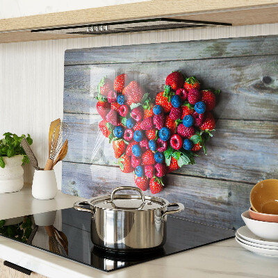 Glass cutting board Heart of forest fruits