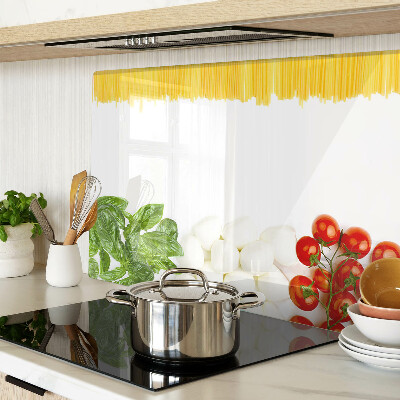 Chopping board glass Pasta with herbs and tomatoes