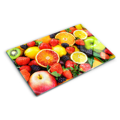 Cutting board Tropical fruits and berries
