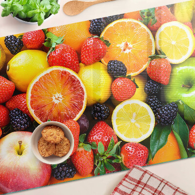 Cutting board Tropical fruits and berries