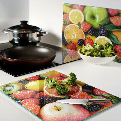 Cutting board Tropical fruits and berries