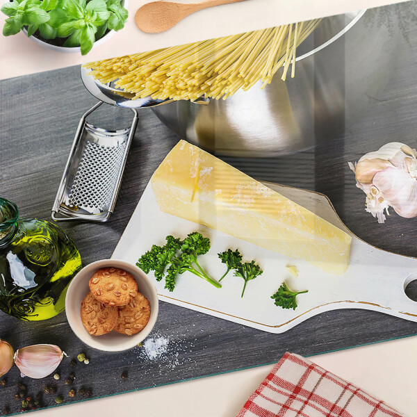 Glass chopping board Kitchen accessories and ingredients