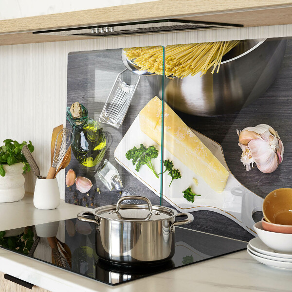 Glass chopping board Kitchen accessories and ingredients