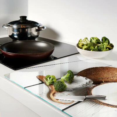 Glass kitchen board Coconut and its products
